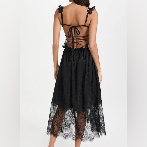 🖤 FOR LOVE AND LEMONS 🖤 Deane Lace Midi Dress, Black, Size Medium - Picture 2 of 8